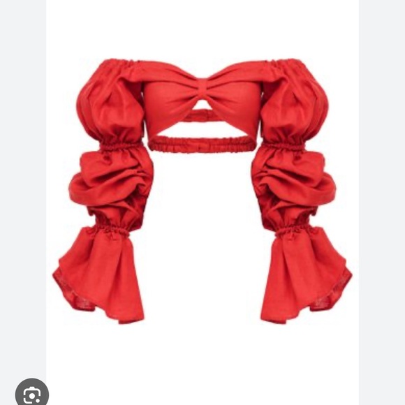 NWT Fe Noel Black Spice Girl Ruched Top. Size Medium. Black - Picture 3 of 6